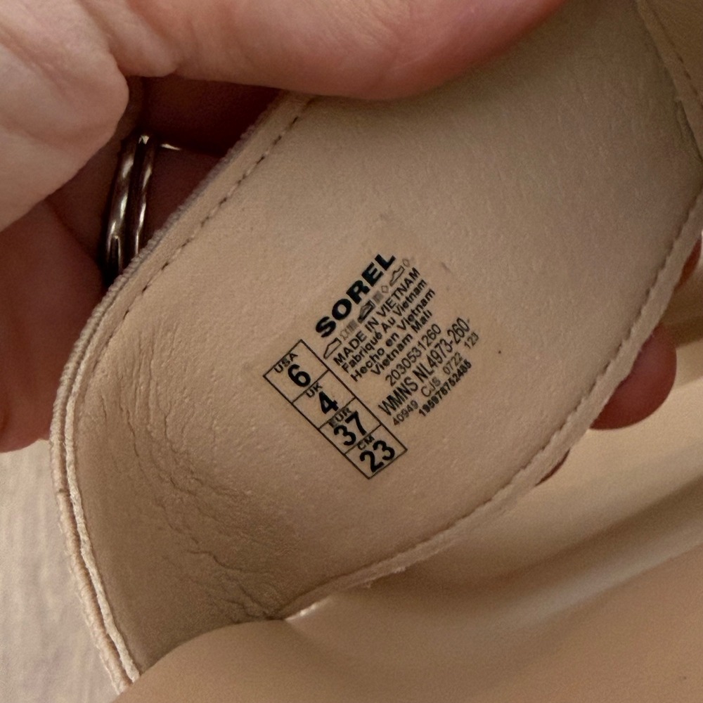 TT Sorel Kinetic Impact II Slide Sandals Beige Moonstone NL4973-260 Womens 6 - Picture 7 of 8